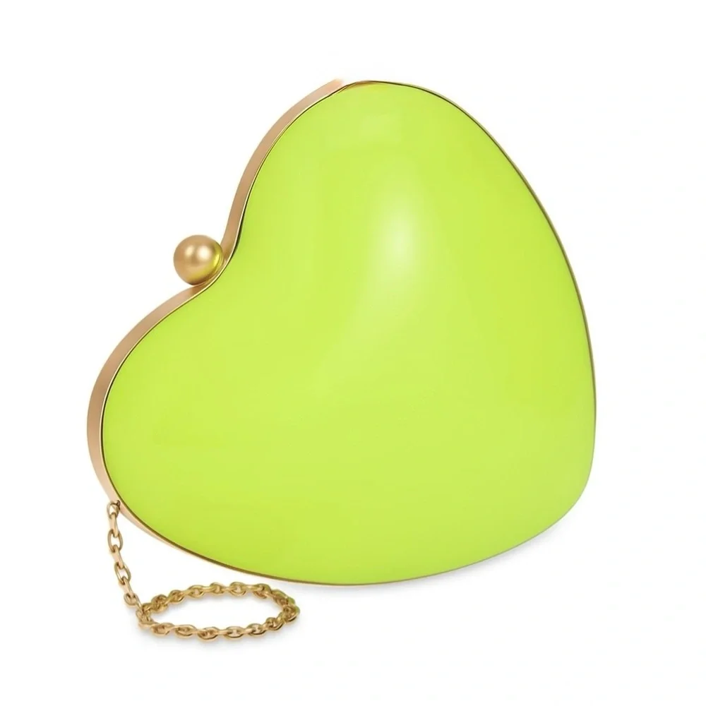NWT Heart Shaped Yellow Bag Betsey Johnson Hearts Don't Lie Hardcase Crossbody - Picture 6 of 6